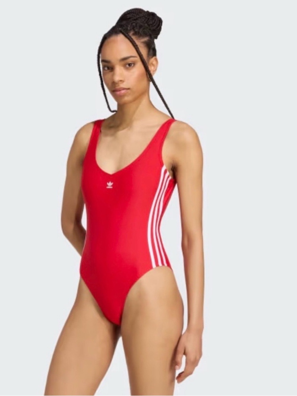 adidas Originals red one piece swimsuit bodysuit size 0